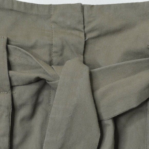 H&M Size 2 Womens Brown High‎ Waist PAPER BAG Knee Length Sash TIE Waist SKIRT - Picture 6 of 10